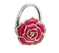 sourcing map Pliable Pochette Crochet - 2.64"x1.89"(LxW) Métal Portable Sac à Main Cintre Support pour Table Sac Stockage Pliant ornementation, Rose Rouge