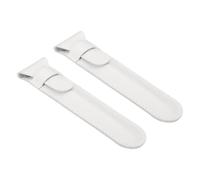 sourcing map Pochette à stylo en cuir à rabat unique pour stylo, plume, stylos à bille, crayons, fournitures de bureau tactiles, blanc, Pochette pour stylo