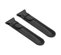 sourcing map Pochette à stylo en cuir à rabat unique pour stylo, plume, stylos à bille, crayons, fournitures de bureau tactiles, Noir , Pochette pour stylo