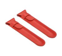 sourcing map Pochette à stylo en cuir à rabat unique pour stylo, plume, stylos à bille, crayons, fournitures de bureau tactiles, Rouge, Pochette pour stylo