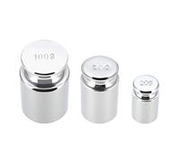 sourcing map Poids d'Étalonnage Ensemble 20g 50g 100g M1 Précision Gramme Chrome Plaqué Acier pour Numérique Balance