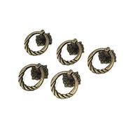 sourcing map Poignée Anneau de Meuble Placard Armoire Tiroir Porte style Vintage Metal Bronze Ton 5pcs