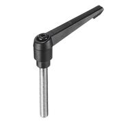 sourcing map Poignée de levier de serrage réglable M10 x 60 mm métrique en acier inoxydable 304 mâle fileté Boutons à main Bouton poussoir Cliquet Poignée à vis rotative Boulons avec levier de