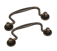 Rangements meuble style rétro métal poignée bronzé 100x50x14mm 2Pcs