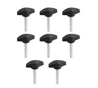 sourcing map Poignée serrage préhension Boutons à vis M6 x 35mm forme T 8Pcs