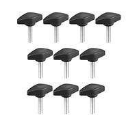 sourcing map Poignée serrage préhension Boutons à vis M6x30mm Forme en T 10Pcs