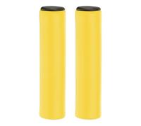 sourcing map Poignées de guidon de vélo 1,5 cm, modèle confortable, antidérapantes, en mousse de silicone, meilleure prise en main, absorption des chocs, poignées BMX pour VTT et scooter, jaune