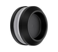 sourcing map Poignées de porte coulissantes rondes en verre et acier inoxydable 304 dos à dos avec vis pour douche, balcon, bureau, portes coulissantes, armoires, noir