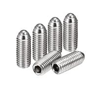 sourcing map Pointe à Bille Ensemble Vis M10 x 25mm 304 Inox Acier Métrique Ressort Hexagonal Prise Vis 6pcs