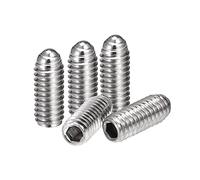sourcing map Pointe à Bille Ensemble Vis M4 x 10mm 304 Inox Acier Métrique Ressort Hexagonal Prise Vis 20pcs