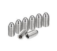 sourcing map Pointe à Bille Ensemble Vis M8 x 16mm 304 Inox Acier Métrique Ressort Hexagonal Prise Vis 8pcs