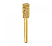 sourcing map Pointe de meulage diamantée de 10 mm, tête cylindrique brasée, tige de 6 mm, outil de sculpture sur marbre