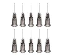 sourcing map Pointe émoussée Pointe Distribution Aiguille pour Liquide Colle Pistolet 22G 1/2", 10 Pcs (Noir)