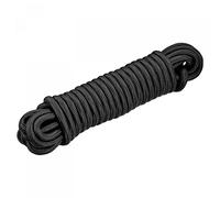 sourcing map Polypropylène Cordon Tresse Cordon 10M 3/8" Noir pour Interne Plein Air Camping Toiles Ligne