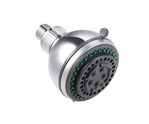 sourcing map Pommeau de douche haute pression chromé avec limiteur d'eau amovible et articulé pivotant