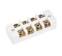 sourcing map Porcelaine Céramique Bornier 4 Voie Haute Température 66x24x17.3mm pour Fil Connecteur