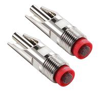 sourcing map Porcs élevage porcin Chien 75mm Acier Inoxydable Longueur Tétine Abreuvoir 2pcs
