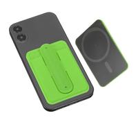 sourcing map Porte-cartes magnétique pour téléphone portable, en silicone solide, avec fente pour carte - Vert