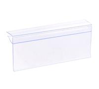 sourcing map Porte-étiquette 100x42 mm Étagère à Clips Plastique Transparent pour étagères en Verre 4 mm-8 mm 30Pcs