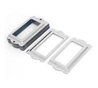 sourcing map Porte-étiquette Bibliothèque Porte-étiquette Porte-Cadres Argenté Ton 85mm x 42mm 15PCS