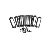 sourcing map- Porte-étiquette en métal pour tiroir - 10 pcs - Noir 60x17mm