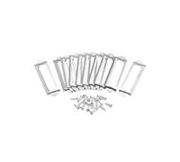 sourcing map- Porte-étiquette en métal pour tiroir - 10 pcs - ton argent 60x17mm