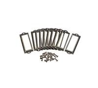sourcing map- Porte-étiquette en métal pour tiroir - 10 pcs - Ton Bronze 83x30mm