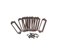 sourcing map- Porte-étiquette en métal pour tiroir - 10 pcs - Ton cuivre 60x17mm