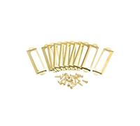 sourcing map- Porte-étiquette en métal pour tiroir - 10 pcs - Ton d'or 60x17mm