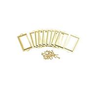 sourcing map- Porte-étiquette en métal pour tiroir - 10 pcs - Ton d'or 70x33mm
