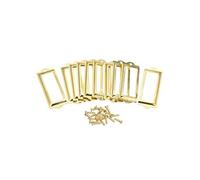 sourcing map- Porte-étiquette en métal pour tiroir - 10 pcs - Ton d'or 83x30mm
