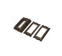 sourcing map- Porte-étiquettes en métal 10 pièces, 84x42mm Bronze