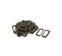 sourcing map- Porte-étiquettes en métal 100 pièces, Ton Bronze 70x33mm
