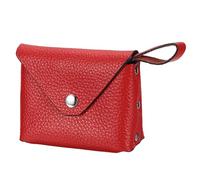 sourcing map Porte-monnaie en cuir, petite pochette pour pièces de monnaie, pochette portable pour changer, portefeuille avec poignée pour homme et femme, carte de crédit, billets aume à lèvres
