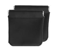 sourcing map Porte-monnaie pour femme, petite pochette de rangement, sac de maquillage portable pour sac à main, Noir , 3"x3", Porte-monnaie pour femme