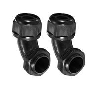 sourcing map Presse-étoupe M32, coude à 90 degrés, joint en nylon, étanche IP68, connecteur de cordon réglable en spirale avec joints pour fil de 18 à 25 mm