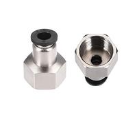 sourcing map Pression Connexion Tube Raccord Adaptateur 6mm Tube Diamètre Externe x BSPT 3/8 Pouce Femelle Droit Pneumatique Connexion Connect Tuyau Raccord Argenté 4pcs