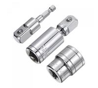 sourcing map Prise Accessoire Ensemble, 24mm Superficiel Prise 360° Rotatif Hex Tige Impact Embout Adaptateur Joints universels avec Entraînement 1/2"