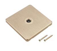 sourcing map Prise murale pour antenne TV - Plaqué or - 88 mm x 86 mm - Pour câble coaxial