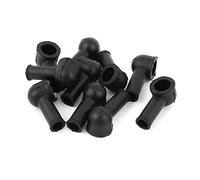 sourcing map Protecteur Isolant Terminal incliné Couvre Douille Botte Noire 12mmx8mm 10pcs