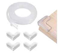 sourcing map Protection d'angle avec 4 coins de protection pour meubles, tables, portes, armoires, 2 m x 3 cm, transparent