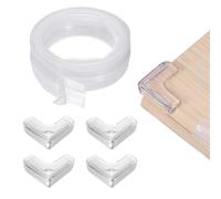sourcing map Protection d'angle avec 4 coins de protection pour meubles, tables, portes, armoires, 2 m x 5,7 cm, transparent