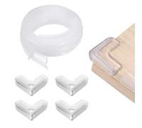 sourcing map Protection d'angle avec 4 coins de protection pour meubles, tables, portes, armoires, 2 m x 3,5 cm, transparent