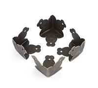 sourcing map Protection d'angle en métal pour Table 4 pièces Coffret étui Bronze