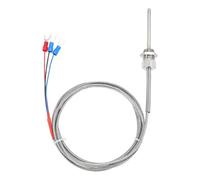 sourcing map PT100 RTD Thermocouple en acier inoxydable NPT1/4 Sonde de capteur de température -50 à 500 C 2 m 4 x 50 mm