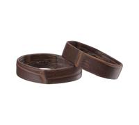 sourcing map PU Cuir Boucles Rechange Retenue Anneau Protection pour 21mm Largeur Montre Bande Foncé Marron 2 Pcs
