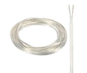 sourcing map PVC Câble recouvert 2 Noyau Gaine Alimentation Cordon 18AWG 5 m/16,4 pieds, Électrique Câble pour Led Lampe Fil Audio Câble Haut-parleur Ligne Clair