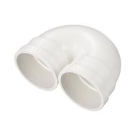 sourcing map PVC Eau Tuyau Forme U Coude Raccord 50mm ID Tube Plomberie Connecteur Adaptateur, Blanc Paquet de 1