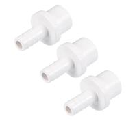 sourcing map PVC Tuyau Raccord 10mm Barbillon Diamètre Externe 20mm Embout Droit Tube Tuyau Connecteur Blanc Paquet 3