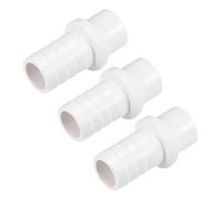 sourcing map PVC Tuyau Raccord 18mm Barbillon Diamètre Externe 20mm Embout Droit Tube Tuyau Connecteur Blanc Paquet 3